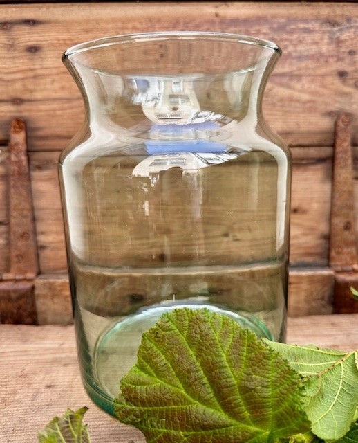 Recycled green glass vase