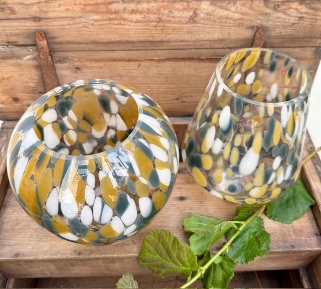 Speckled Glass Vases