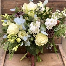 Elegant White Christmas Handtied Bouquet