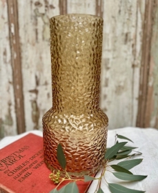 Amber textured Glass Vases