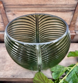 Oval Green Leaf Vase