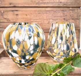 Speckled Glass Vases